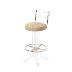 Charles Hollis Set of 3 Mid Century Modern Lucite Bar Stools by Charles Hollis Jones for Hills - 2660544