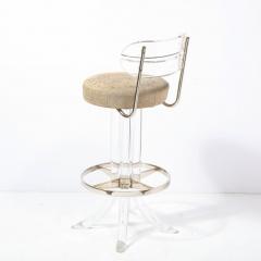 Charles Hollis Set of 3 Mid Century Modern Lucite Bar Stools by Charles Hollis Jones for Hills - 2660594