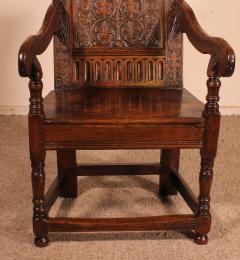 Charles I Joined Oak Armchair Early 17th Century - 3127202