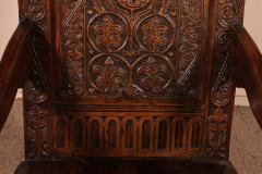 Charles I Joined Oak Armchair Early 17th Century - 3127210