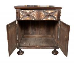 Charles I Oak And Mother Of Pearl Inlaid Cabinet - 4465328