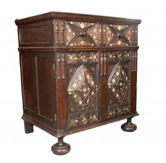Charles I Oak And Mother Of Pearl Inlaid Cabinet - 4465364
