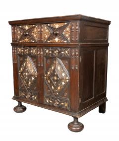 Charles I Oak And Mother Of Pearl Inlaid Cabinet - 4465370