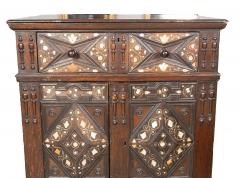 Charles I Oak And Mother Of Pearl Inlaid Cabinet - 4465383