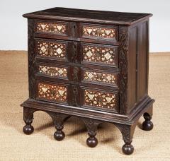 Charles II Inlaid Oak Chest on Frame - 3932295