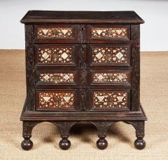 Charles II Inlaid Oak Chest on Frame - 3932299