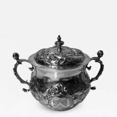 Charles II Silver Caudle Cup with Cover London 1663 - 1190698