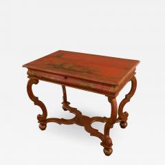 Charles II red japanned center table circa 1680  - 1446388