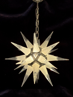 Charles J Weinstein Czech Art Deco Starburst Chandelier Circa 1930 Distributed by C J Weinstein - 4749282