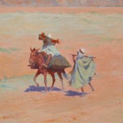 Charles James Theriat Travellers in the Desert A large Orientalist painting by C J Theriat - 2726782