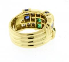 Charles Krypell CHARLES KRYPELL DIAMOND SAPPHIRE AND EMERALD RING - 3396702