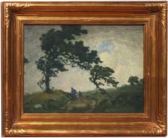 Charles L A Smith Figures Beneath Windswept Trees - 3022567