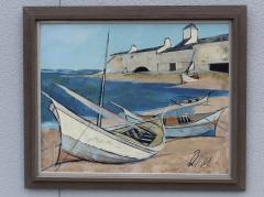 Charles Levier Charles Levier Barques Oil Painting - 760734