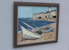 Charles Levier Charles Levier Barques Oil Painting - 760736