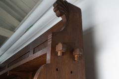 Charles Locke Eastlake Charles Locke Eastlake Arts Crafts Oak Dresser with Shelves Carved Florets - 4182796