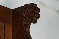 Charles Locke Eastlake Charles Locke Eastlake Arts Crafts Oak Dresser with Shelves Carved Florets - 4182797