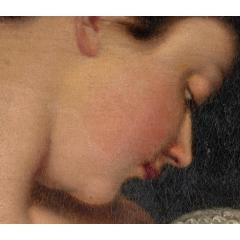 Charles Loring Elliott Antique Charles Loring Elliot Portrait Oil Painting 1812 1868 Mother and Child - 4359363