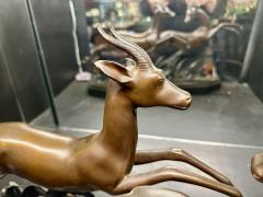 Charles Louis Lucien Muller Lucien Charles E Alliot French Art Deco Bronze The Gazelles 1930 - 3827468