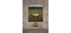 Charles Matton Museum Exhibit an armchair and a Portrait of a Pig 1987 - 2938243