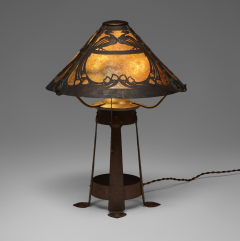 Charles P Limbert Limbert Bros Rare table lamp with peacocks - 4580418