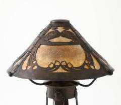 Charles P Limbert Limbert Bros Rare table lamp with peacocks - 4608848