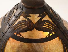 Charles P Limbert Limbert Bros Rare table lamp with peacocks - 4608853