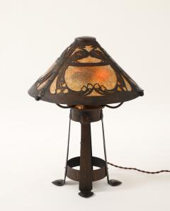 Charles P Limbert Limbert Bros Rare table lamp with peacocks - 4609821