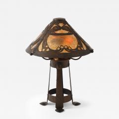 Charles P Limbert Limbert Bros Rare table lamp with peacocks - 4609824