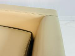Charles Pfister Charles Pfister for Knoll Cream Leather Lounge Chair Labeled American 1980s - 4712190