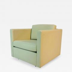 Charles Pfister Charles Pfister for Knoll Cream Leather Lounge Chair Labeled American 1980s - 4714101