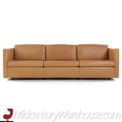 Charles Pfister Charles Pfister for Knoll Mid Century Leather Sofa - 3684134