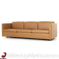 Charles Pfister Charles Pfister for Knoll Mid Century Leather Sofa - 3684135