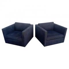 Charles Pfister Pair Charles Pfister Knoll Tuxedo Club or Lounge Chairs Mid Century Classics - 2618300