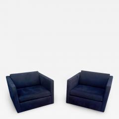 Charles Pfister Pair Charles Pfister Knoll Tuxedo Club or Lounge Chairs Mid Century Classics - 2625647