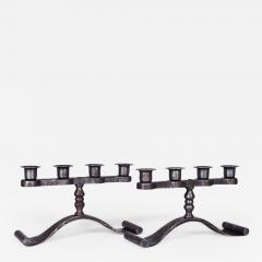 Charles Piguet A Pair of Wrought Iron Candlesticks by Charles Piguet - 926741