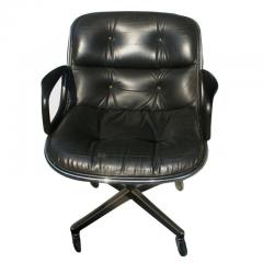 Charles Pollock 1 Charles Pollock for Knoll Black Leather Armchair - 2730505