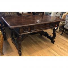 Charles Pollock 18th C Style Carved Walnut Spanish Colonial Sofa Table Writing Desk - 1642188