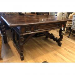 Charles Pollock 18th C Style Carved Walnut Spanish Colonial Sofa Table Writing Desk - 1642189