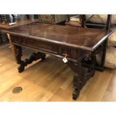 Charles Pollock 18th C Style Carved Walnut Spanish Colonial Sofa Table Writing Desk - 1642190