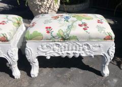 Charles Pollock Charles Pollock Hollywood Regency Ottoman Footstool Benches W Brunschwig Fils - 1610115