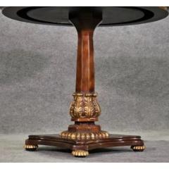 Charles Pollock Charles Pollock Regency Walnut Giltwood Pedestal Side Table - 3313337