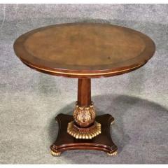 Charles Pollock Charles Pollock Regency Walnut Giltwood Pedestal Side Table - 3313340