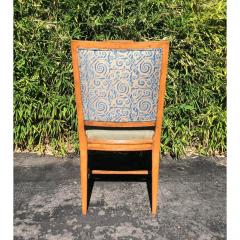 Charles Pollock Charles Pollock William Switzer Gustavian Style Dining Chairs Fortuny Fabric - 1654316