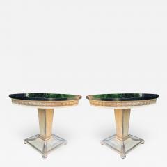 Charles Pollock Charles Pollock for William Switzer Art Deco Marble Top Side Tables a Pair - 1932992