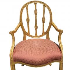 Charles Pollock Charles Pollock for William Switzer Hepplewhite Giltwood Chair 1 of 2 - 4612553