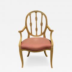 Charles Pollock Charles Pollock for William Switzer Hepplewhite Giltwood Chair 1 of 2 - 4614237
