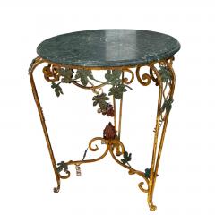 Charles Pollock Charles Pollock for William Switzer Iron Marble Italian Side Table - 4687949
