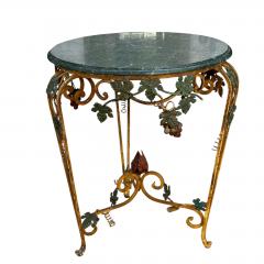 Charles Pollock Charles Pollock for William Switzer Iron Marble Italian Side Table - 4687950