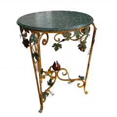 Charles Pollock Charles Pollock for William Switzer Iron Marble Italian Side Table - 4687951