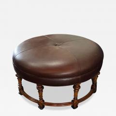 Charles Pollock Charles Pollock for William Switzer Walnut Round Ottoman Footstool - 4177062